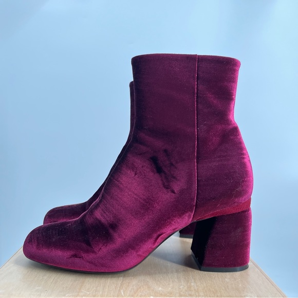 Baldan Red Wine Suede Booties 38.5 - Picture 13 of 13